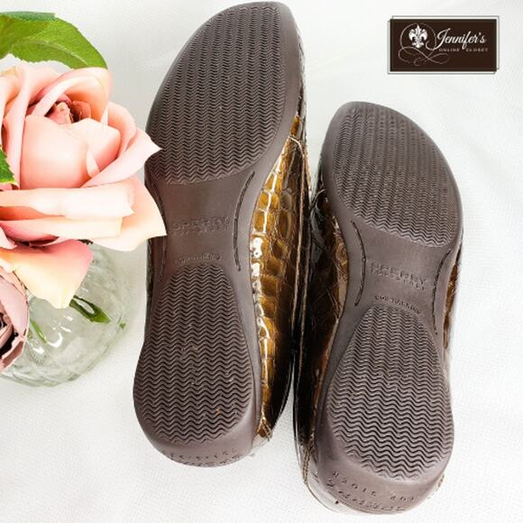 3/$30 Sperry Top-Sider Women's Chatham Bronze Croc Loafers - Picture 12 of 14